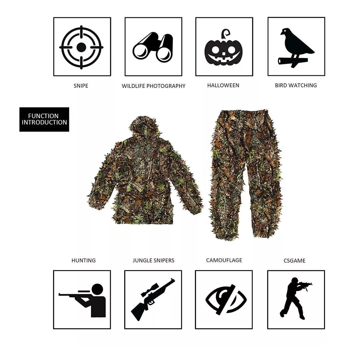 Traje Ghillie Táctico De Camuflaje