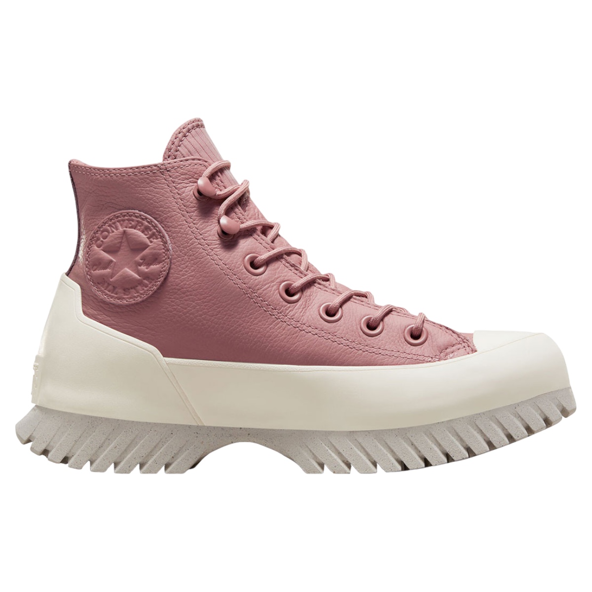 Converse rosa palo piel sale