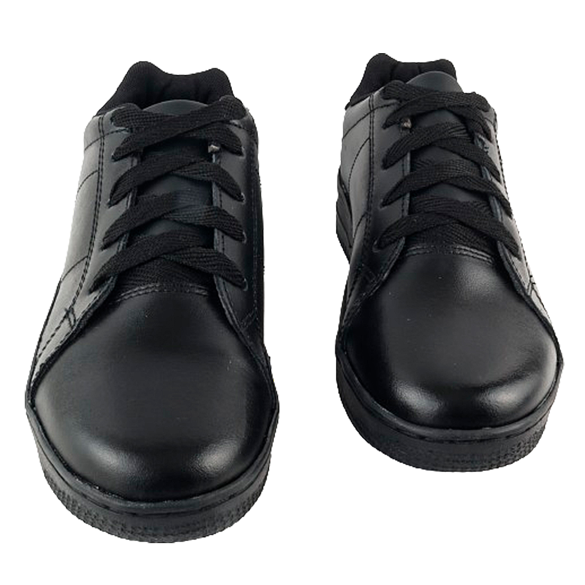 Tenis Deportivos Escolares 100% piel cosidos negro 1250-n