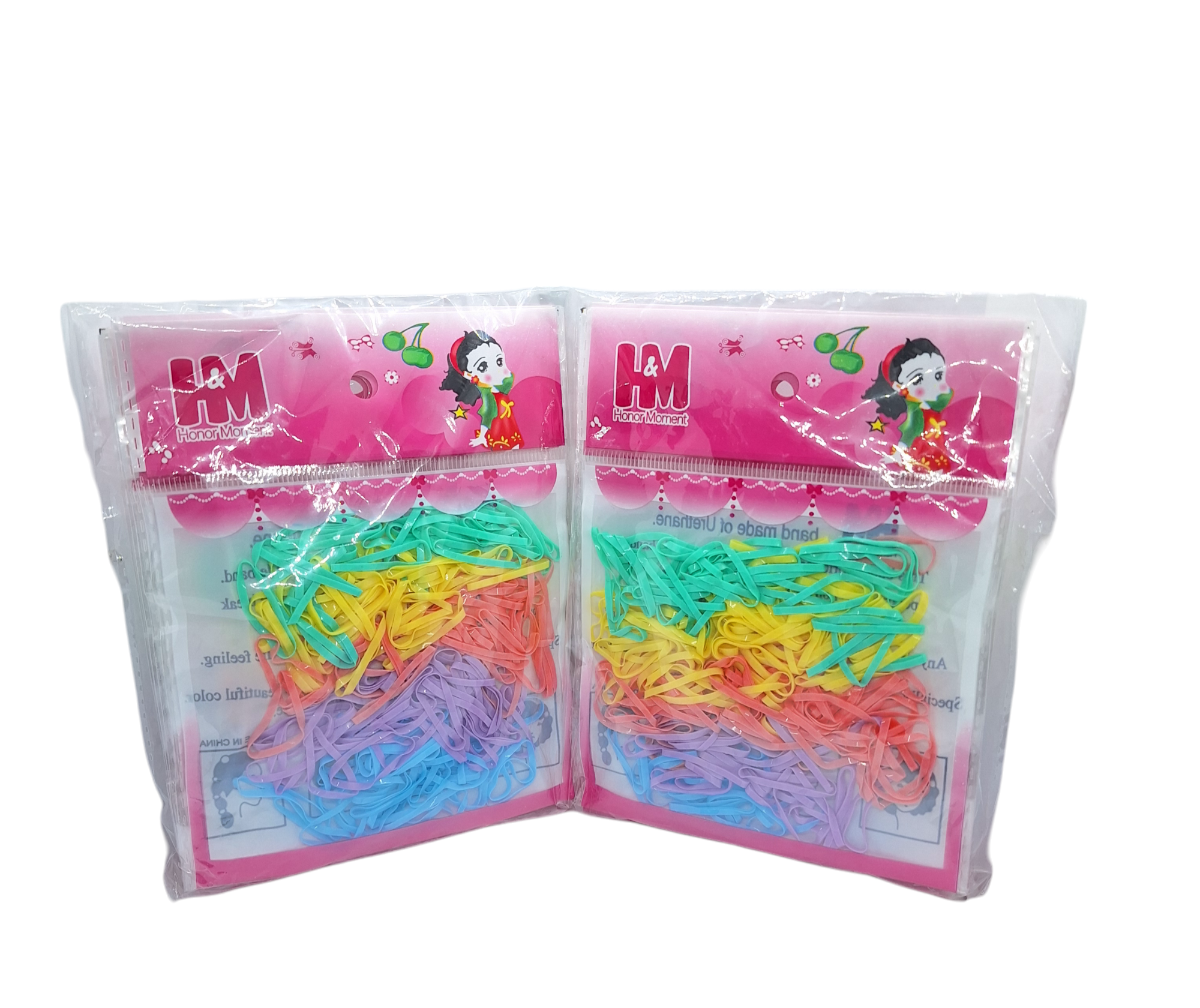 Bolsita De Ligas De Latex Para Cabello De Color pastel De 12 Pzs