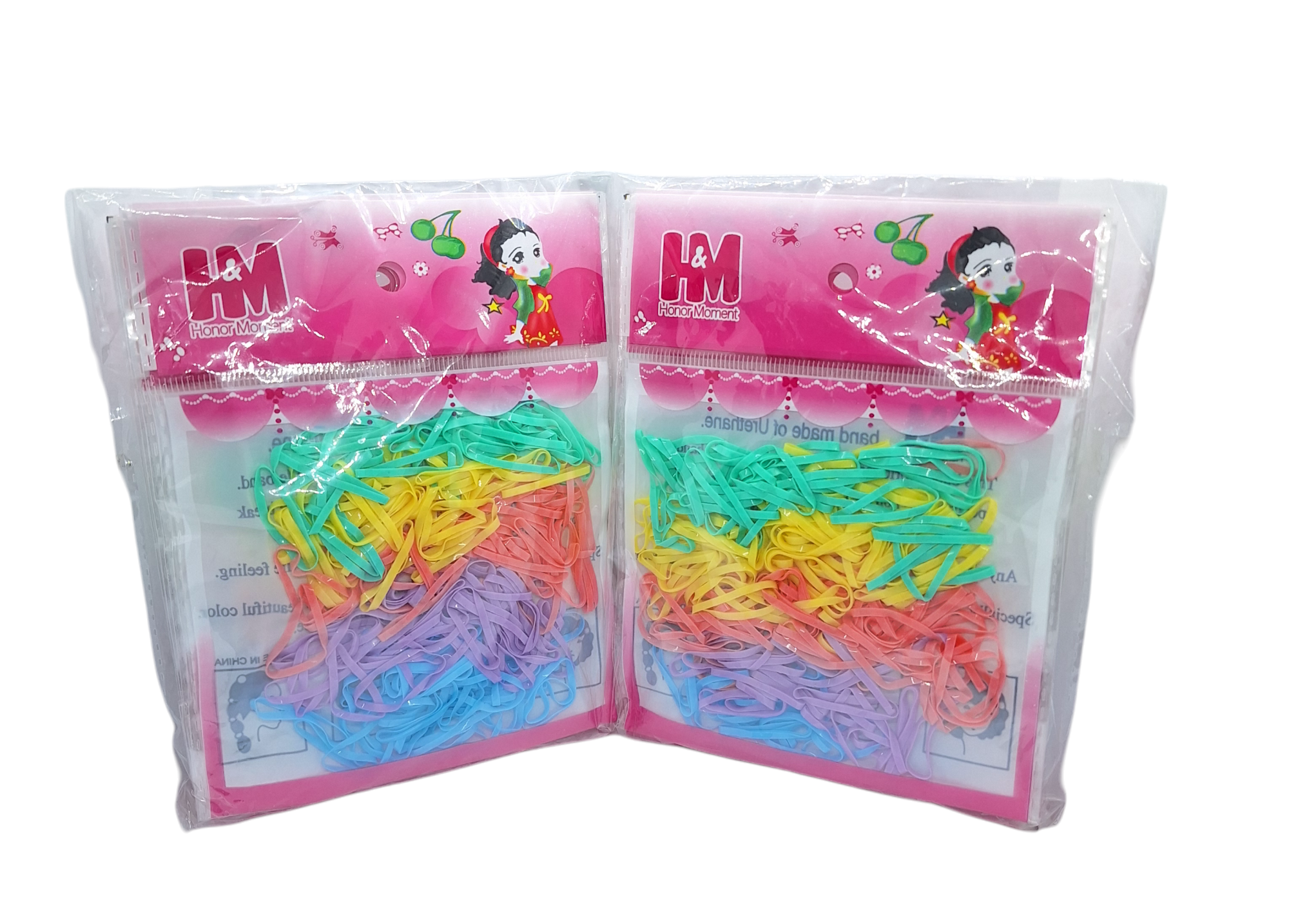 Bolsita De Ligas De Latex Para Cabello De Color pastel De 12 Pzs