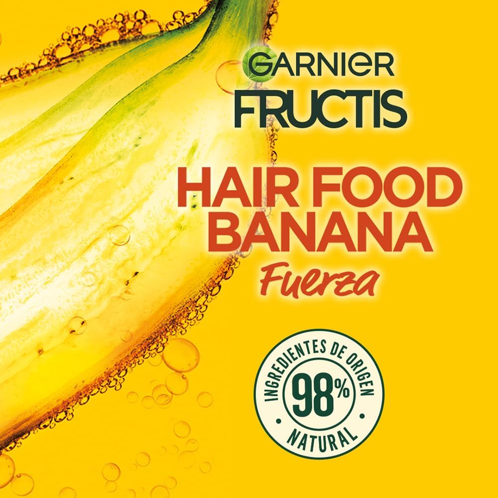 Garnier Fructis Hair Food Platano, Shampoo, Acondicionador, Mascarilla 3 Piezas