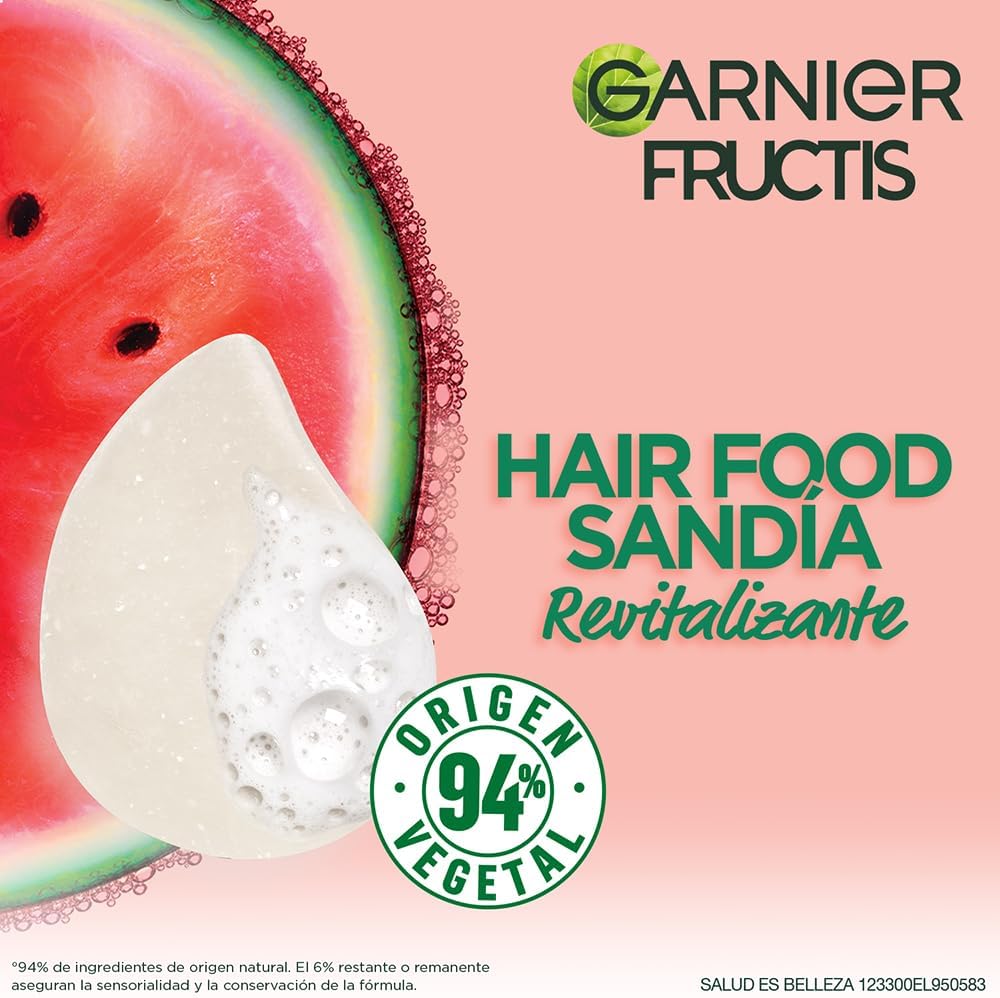 Garnier Fructis Hair Food Sandía, Shampoo, Acondicionador, Mascarilla, 3 Piezas