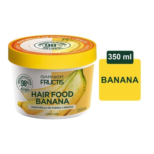 Garnier Fructis Hair Food Platano, Shampoo, Acondicionador, Mascarilla 3 Piezas