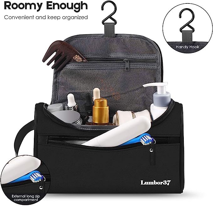 A Lumbor37 Bolsa de Aseo de Viaje Colgante Organizador y Baño Dopp