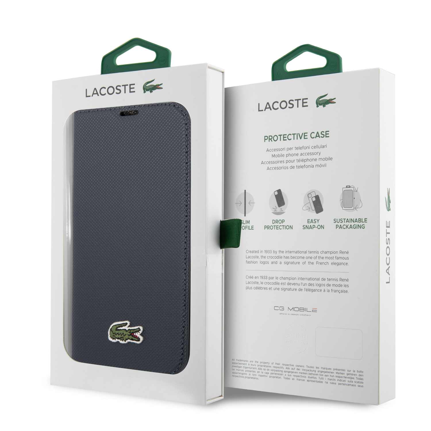 Funda Lacoste Cartera para iPhone 14 Azul|