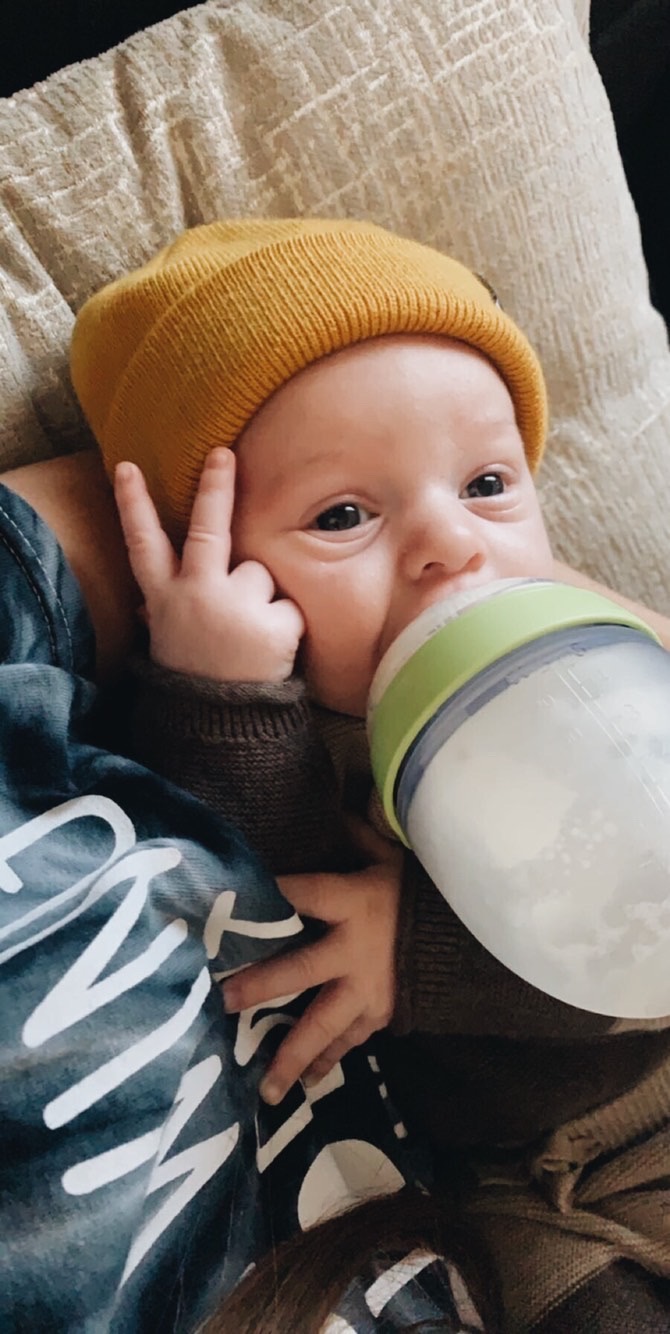 Biberón Comotomo Tacto Natural Flujo Lento 0-3 Meses 150 Ml 2 Piezas Verde