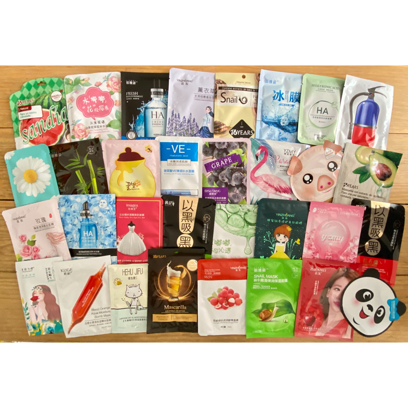 Lote Paquete de 10 Mascarillas Coreanas De Tela En Sobre Hidratantes Surtidas 