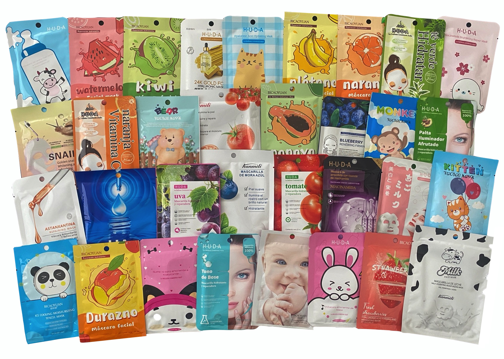 Lote Mayoreo 20 Mascarillas Coreanas De Tela En Sobre Surtidas