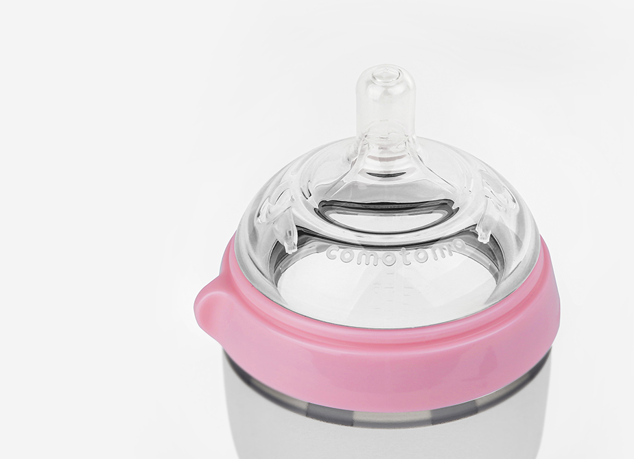 Biberón Comotomo Tacto Natural Flujo Medio 3-6 Meses 250 Ml 2 Piezas Rosa