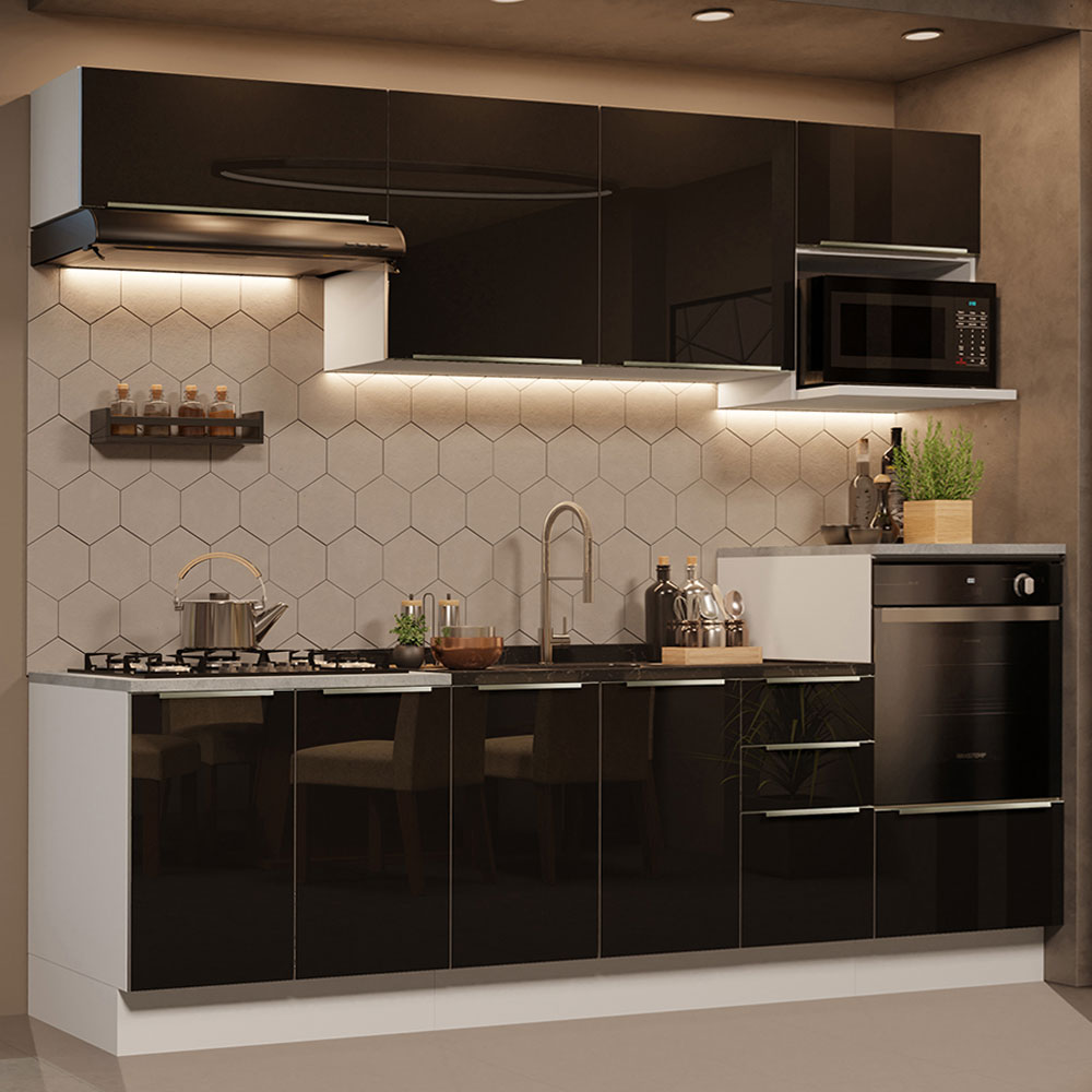 Cocina Integral Completa Modular Madesa Lux 260cm BN 07.