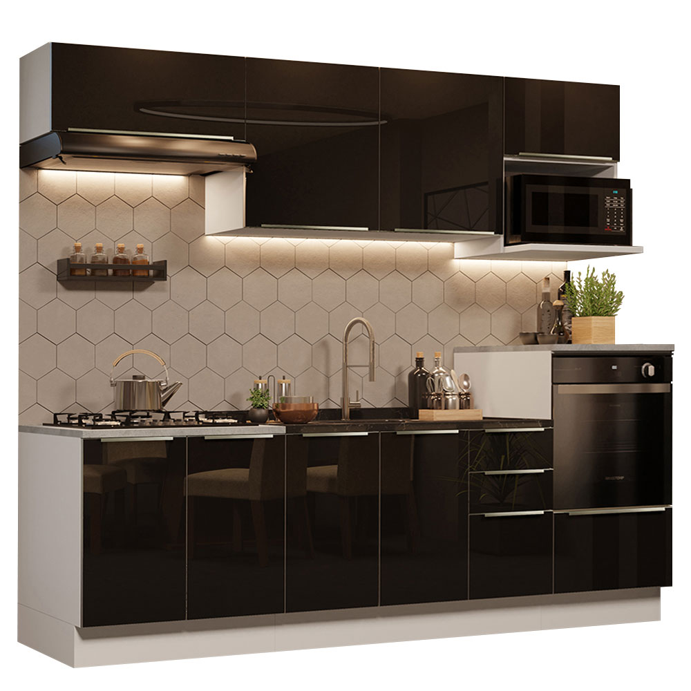 Cocina Integral Completa Modular Madesa Lux 260cm BN 07.