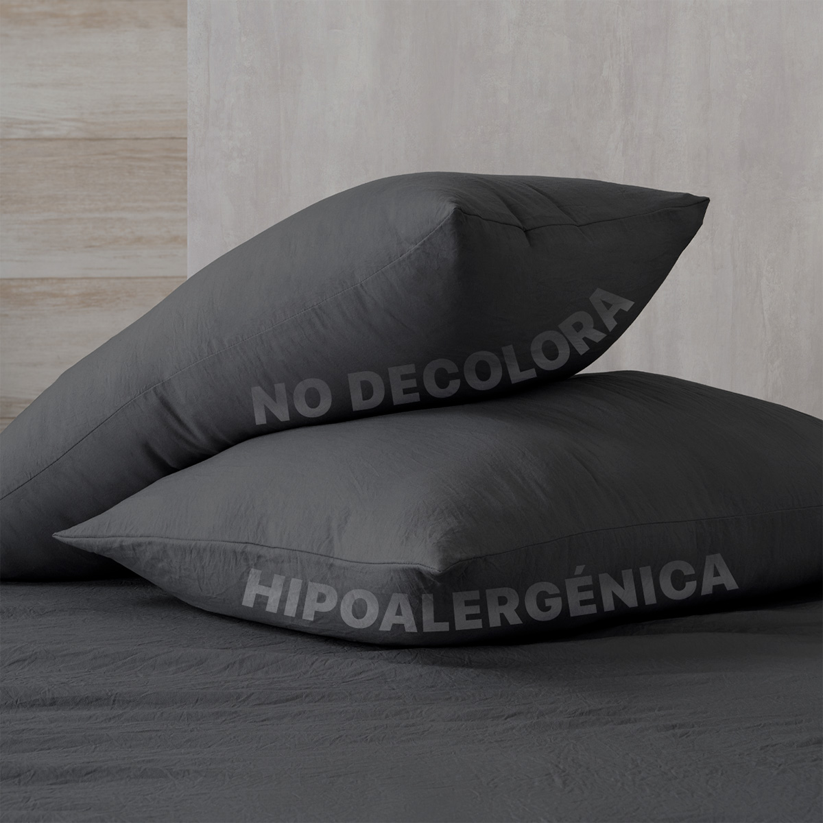 Juego de Sábanas Microfibra Ultra Suave con Acabado Prelavado Individual Negro ESQUIMAL.
