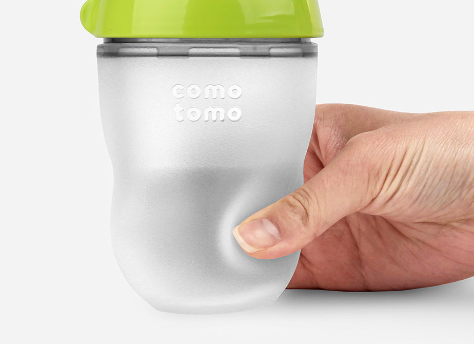 Biberón Comotomo Tacto Natural Flujo Medio 3-6 Meses 250 Ml 2 Piezas Verde