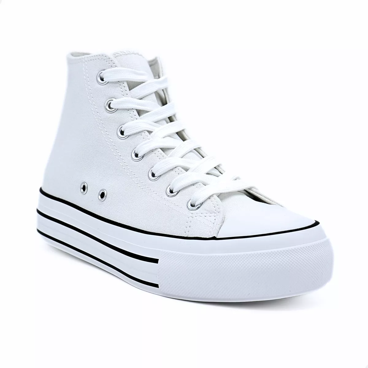 Tenis Andrea Sneaker Plataforma Dama Cómodo Blanco Urbano.