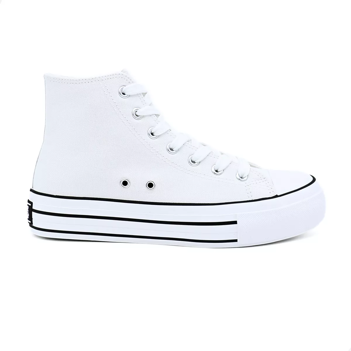 Tenis Andrea Sneaker Plataforma Dama Cómodo Blanco Urbano.