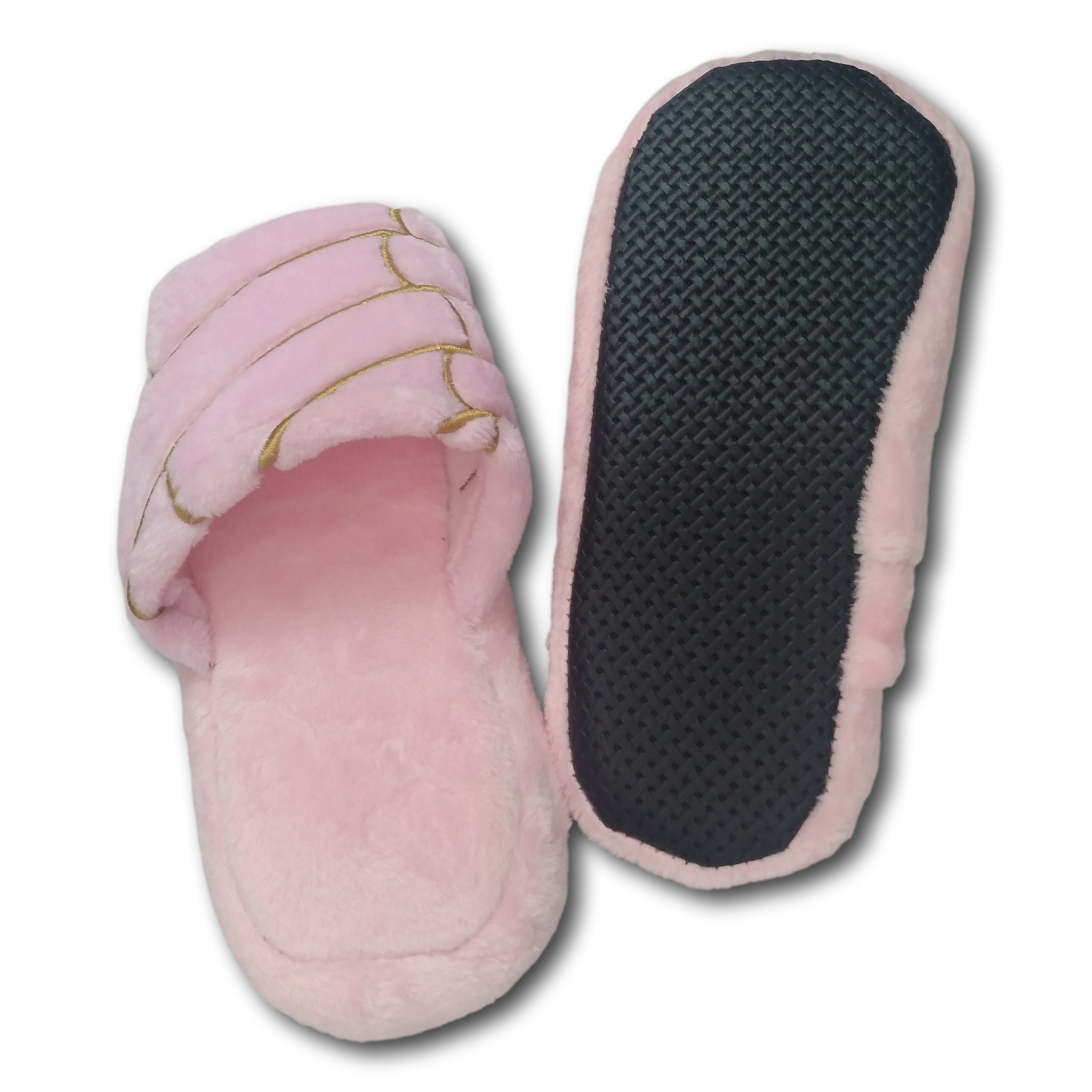 Pantuflas Cómodas Color Rosa Para Dama Hermoso Diseño Concha