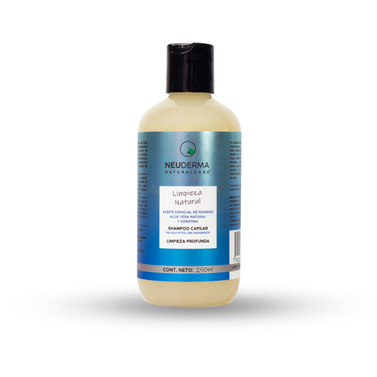 Shampoo de Limpieza Profunda con Romero y Keratina 250 ml