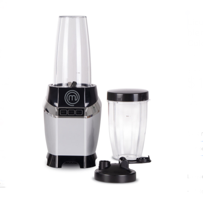 Licuadora Y Procesador Nutri-blender Max 1000w Masterchef Color Plateado.