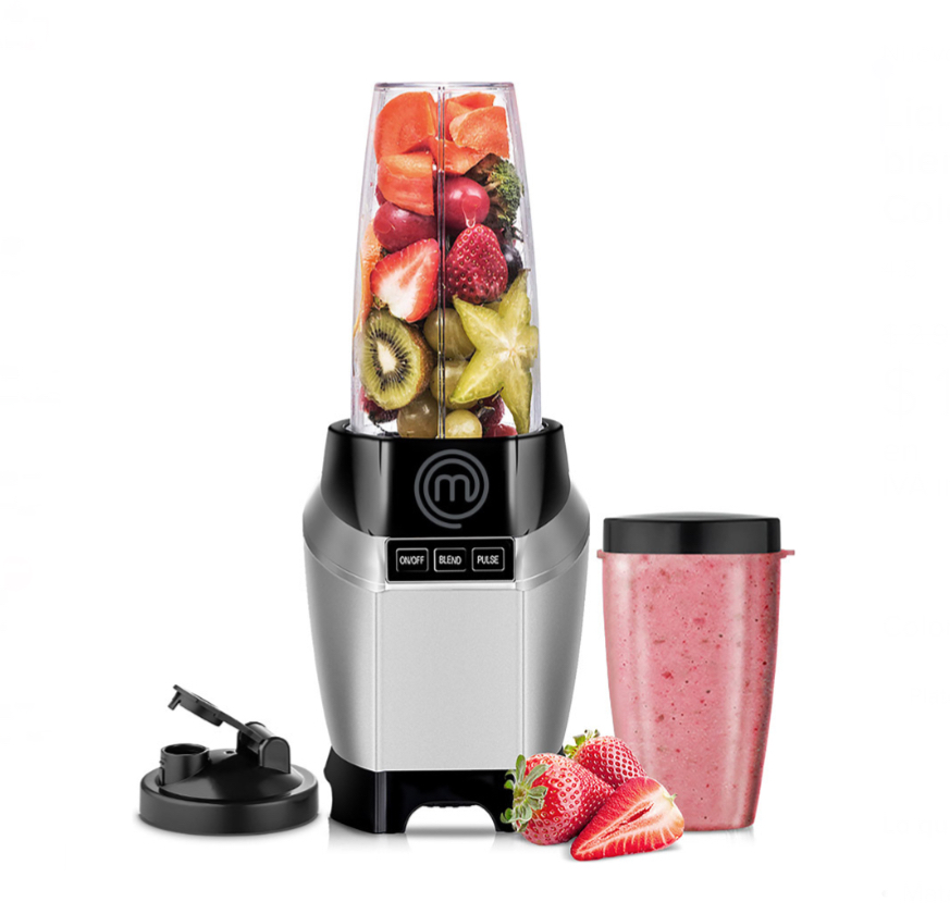 Licuadora Y Procesador Nutri-blender Max 1000w Masterchef Color Plateado.