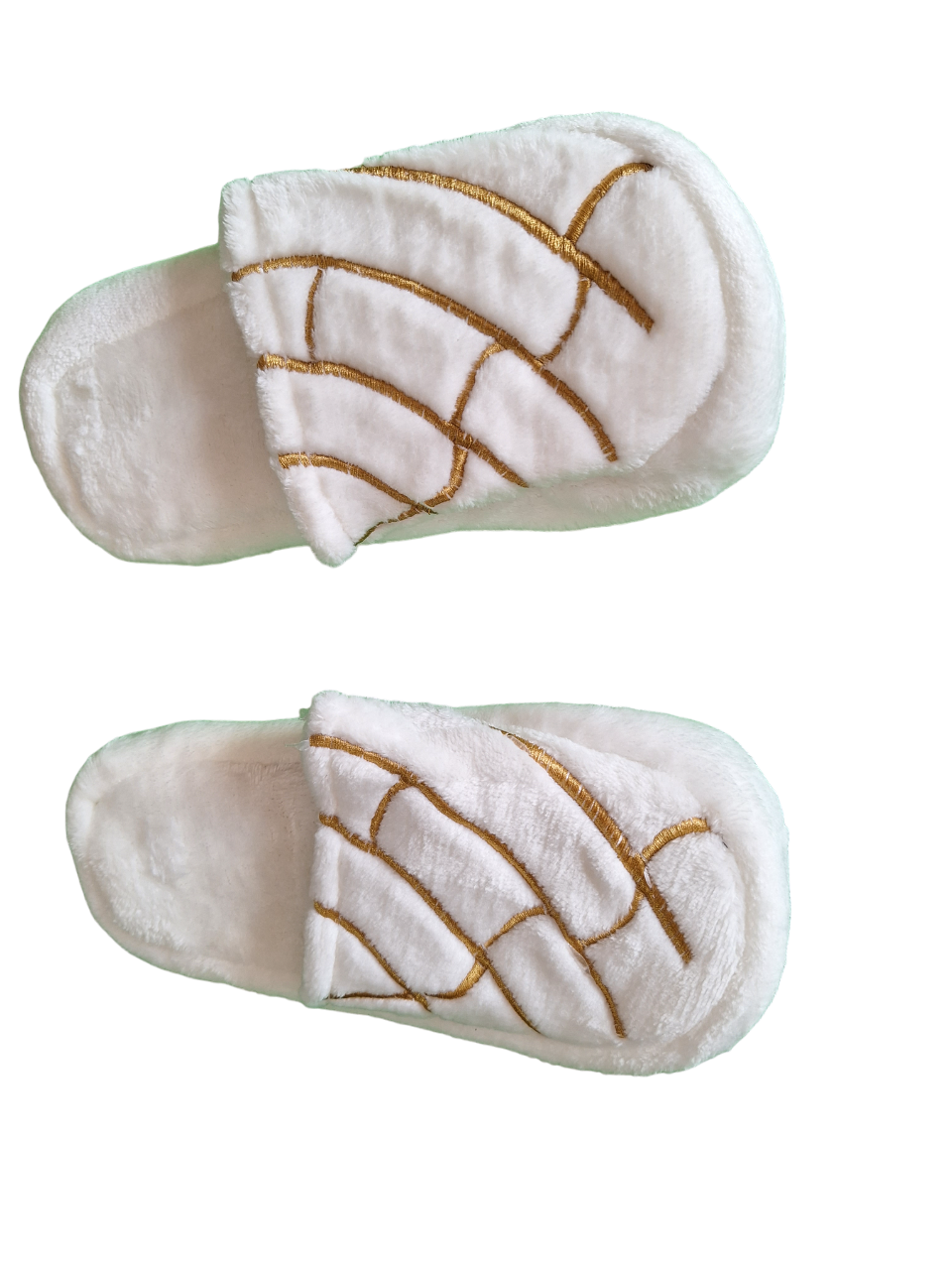 Pantuflas Cómodas Color Blanco Para Dama Hermoso Diseño Concha