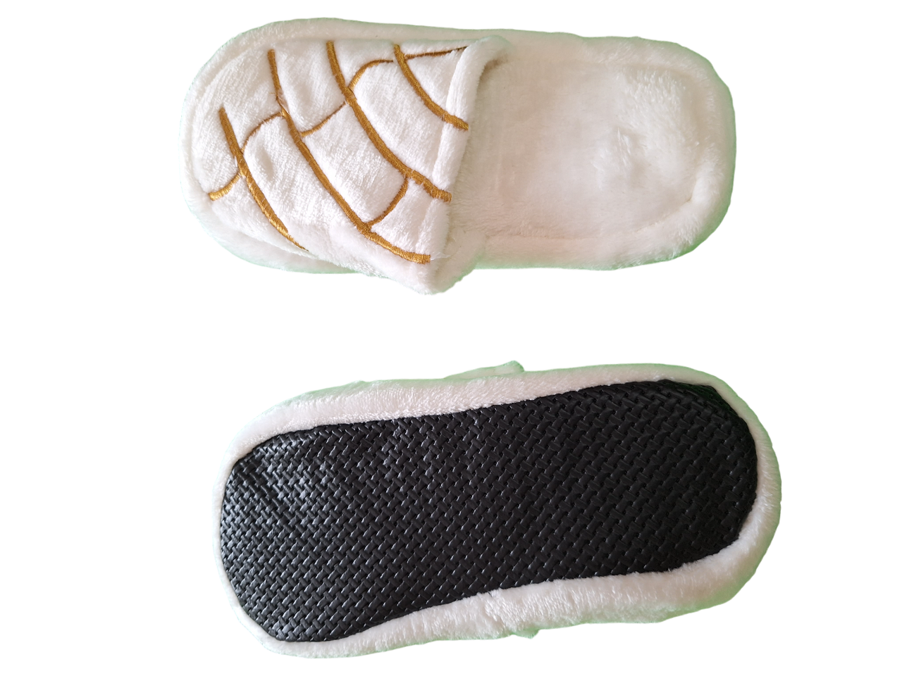 Pantuflas Cómodas Color Blanco Para Dama Hermoso Diseño Concha