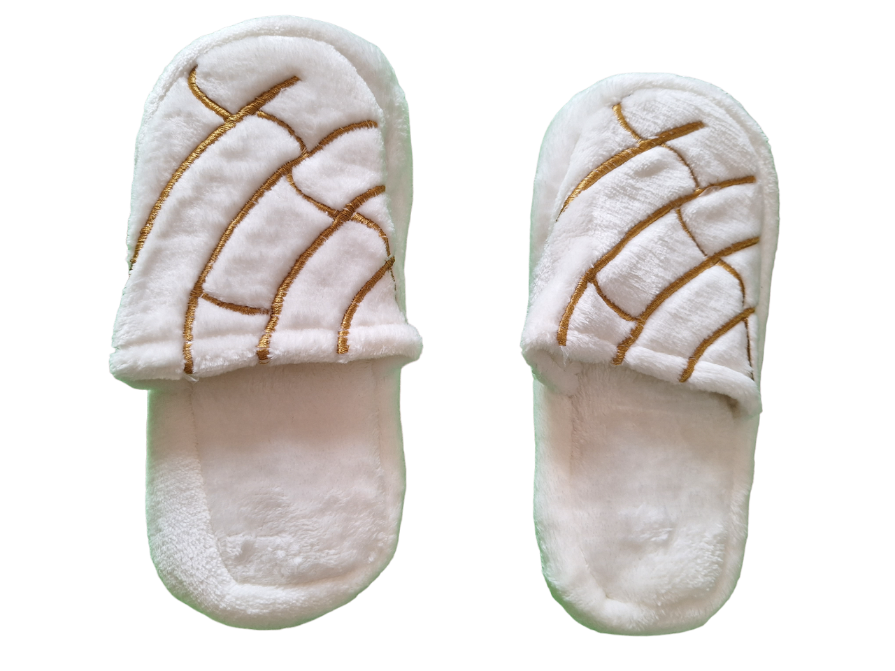 Pantuflas Cómodas Color Blanco Para Dama Hermoso Diseño Concha