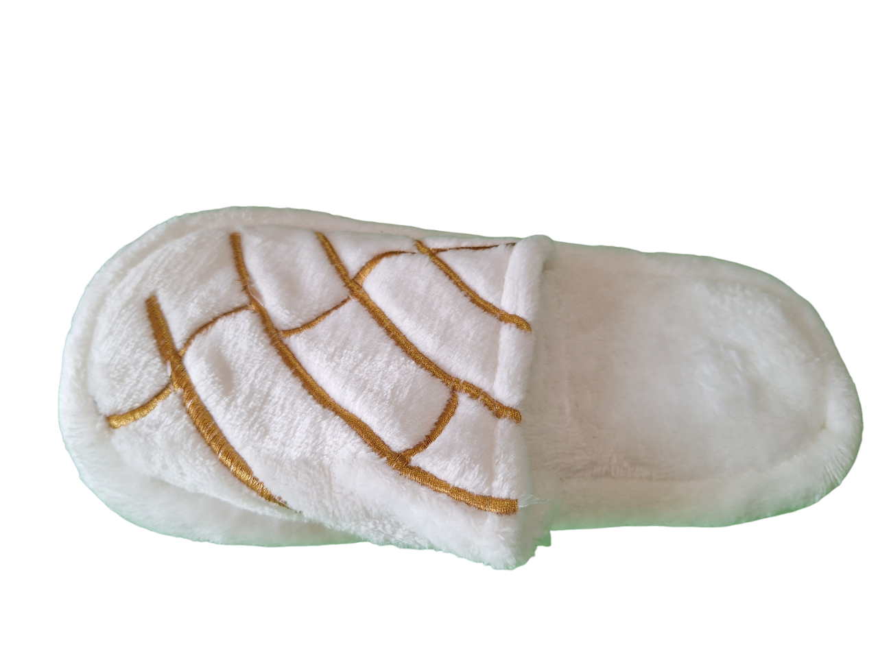 Pantuflas Cómodas Color Blanco Para Dama Hermoso Diseño Concha