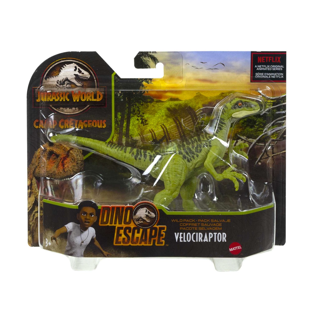 Jurassic World Dino Escape Velociraptor verde