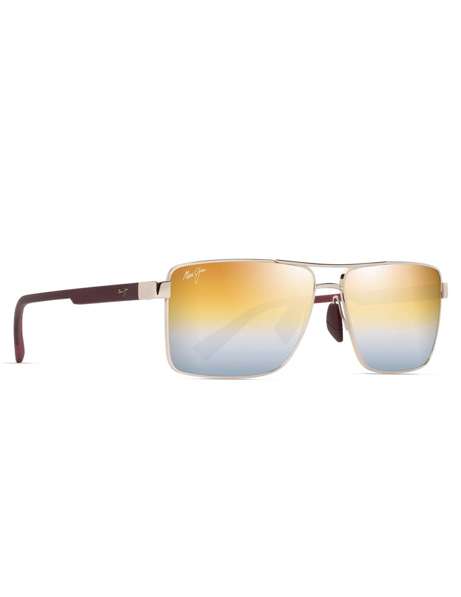 Gold/Silver PIHA Shiny Gold w/burgundy Maui Jim Sunglasses lentes de sol DGS621-16