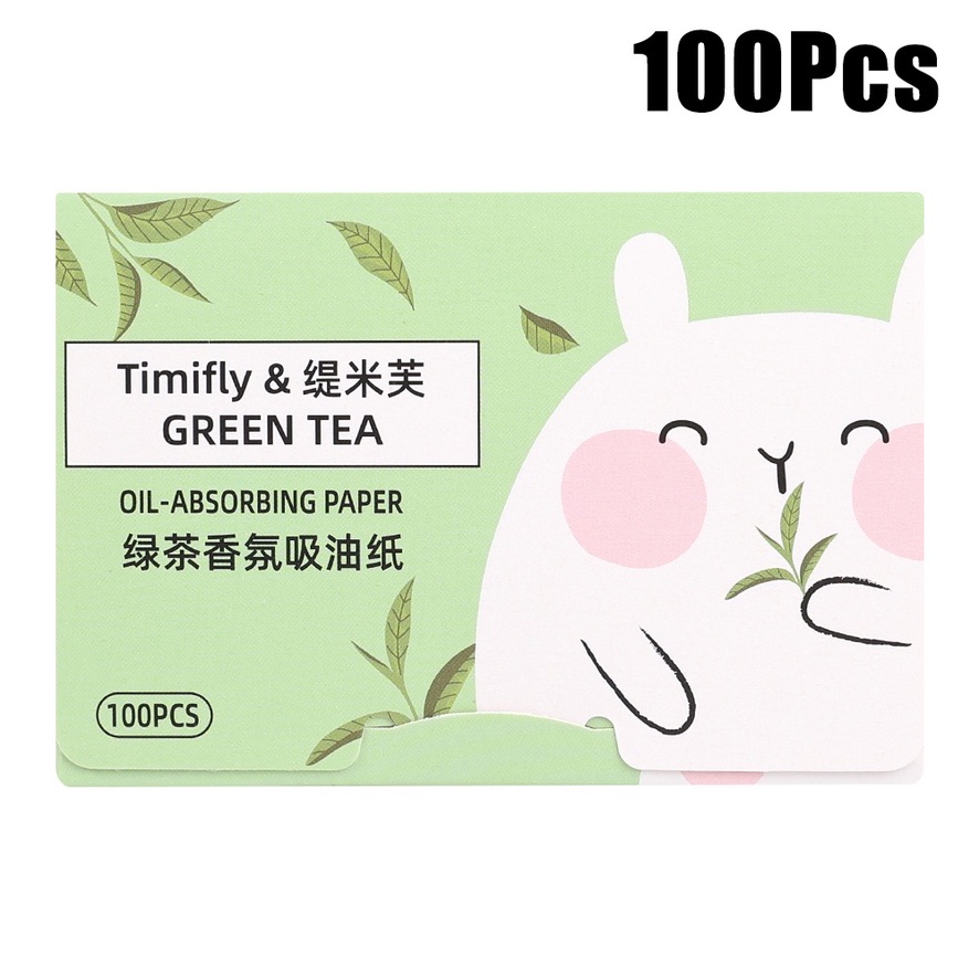 Papel Absorbente Facial Grasa Papel Arroz Té Verde 100 Hojas