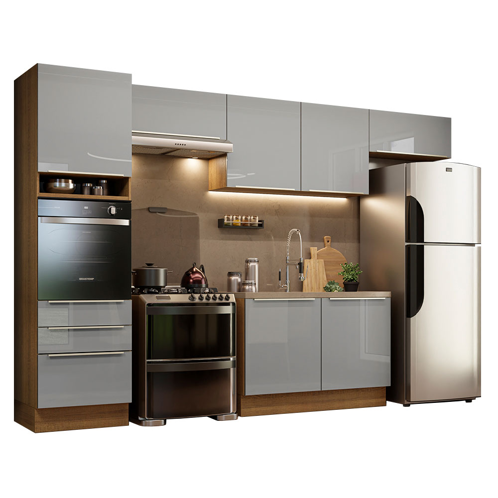 Cocina Integral Completa Modular Madesa Lux 340cm MG 01.