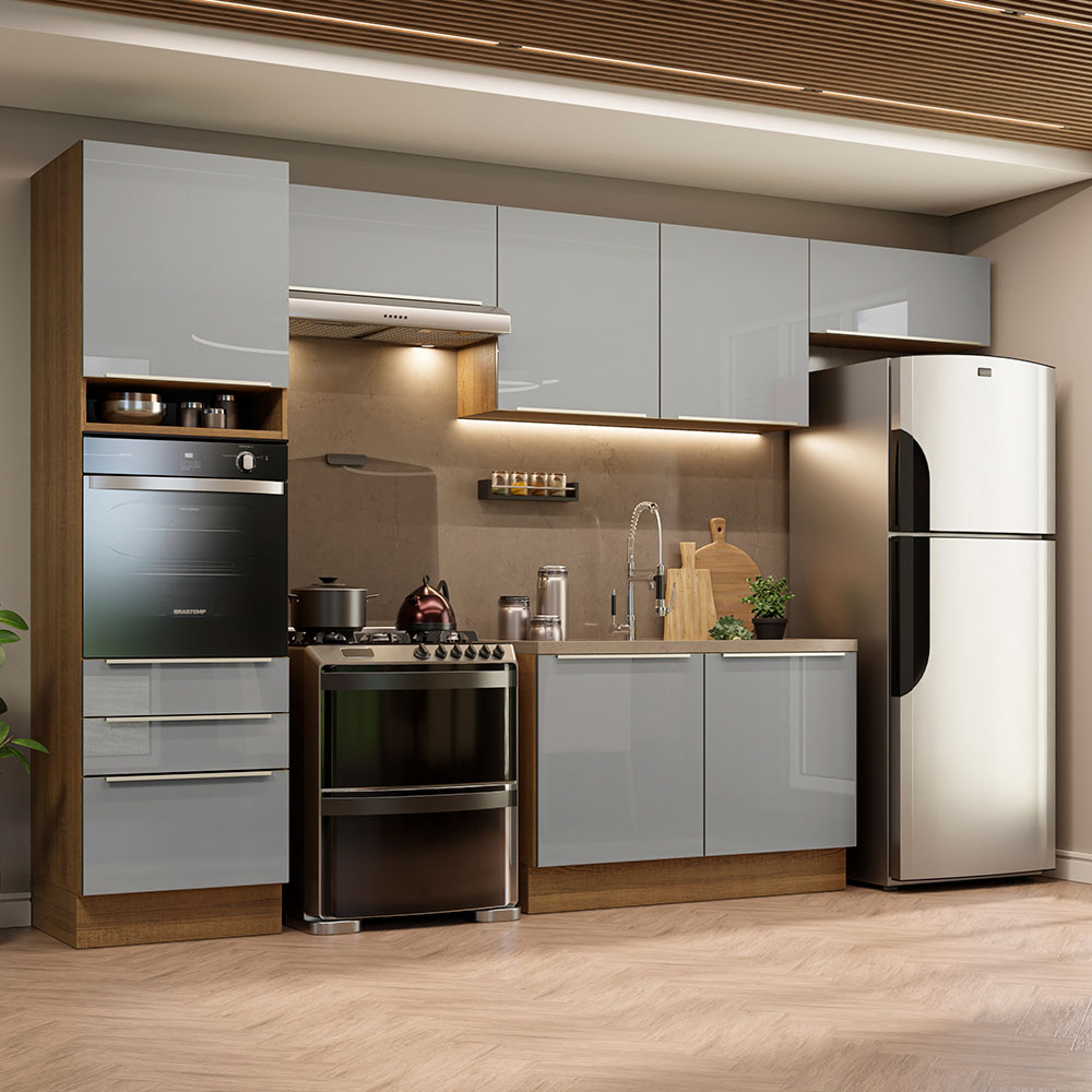 Cocina Integral Completa Modular Madesa Lux 340cm MG 01.