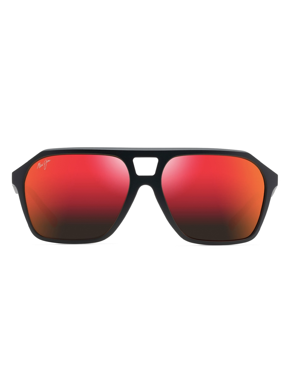 Hawaii Lava Wedges Matte black Maui Jim Sunglasses lentes de sol RM880-02A