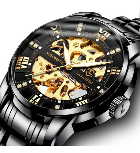 Reloj Automático Esqueleto Acero Inoxidab Impermeable Hombre