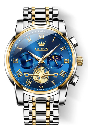 Reloj De Cuarzo Para Hombre Cronógrafo Tourbillon Luminoso