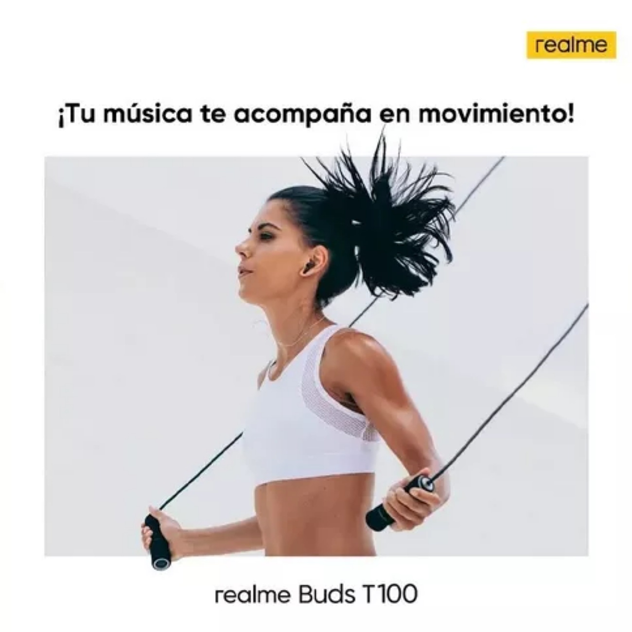 Auriculares Realme TechLife Buds T100, color negro