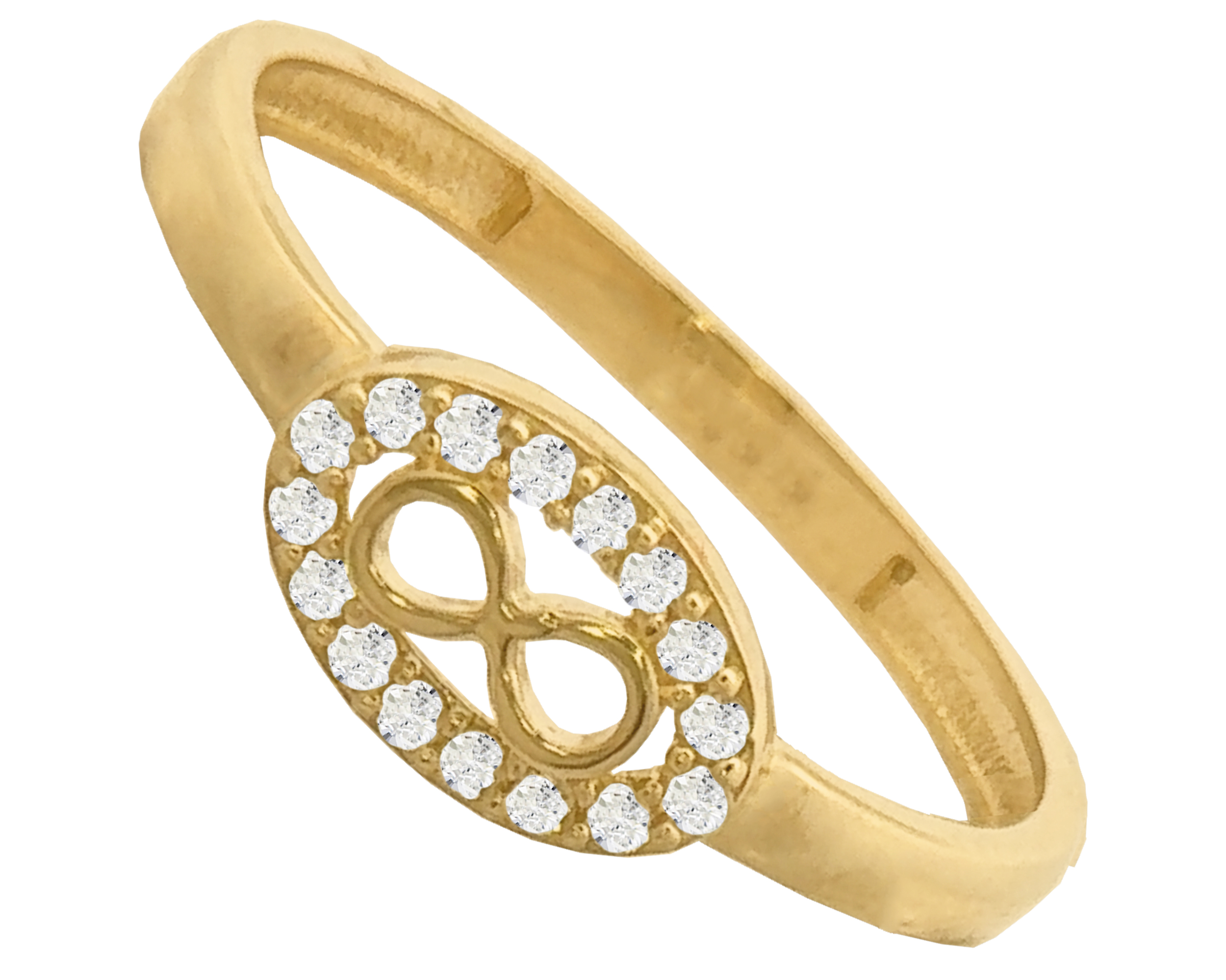 Anillo Oro 10k Horoz Rombo Infinito #7 Si194.