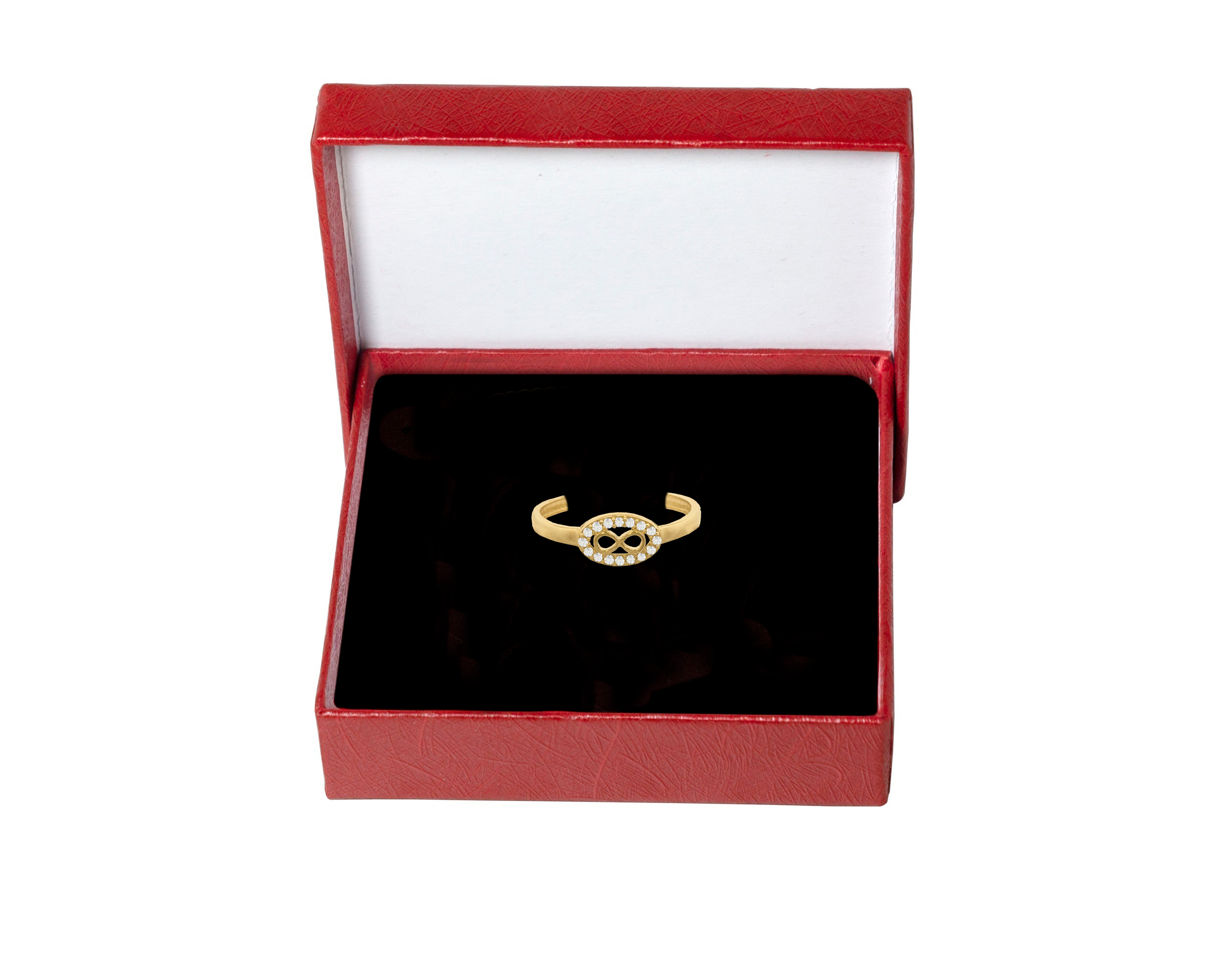 Anillo Oro 10k Horoz Rombo Infinito #7 Si194.