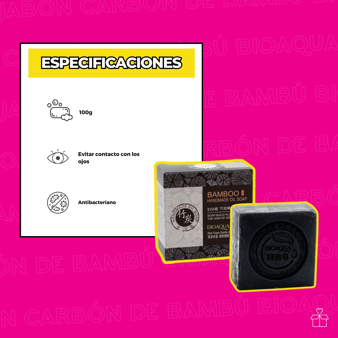 Jabón Carbon Bambo Exfoliante.