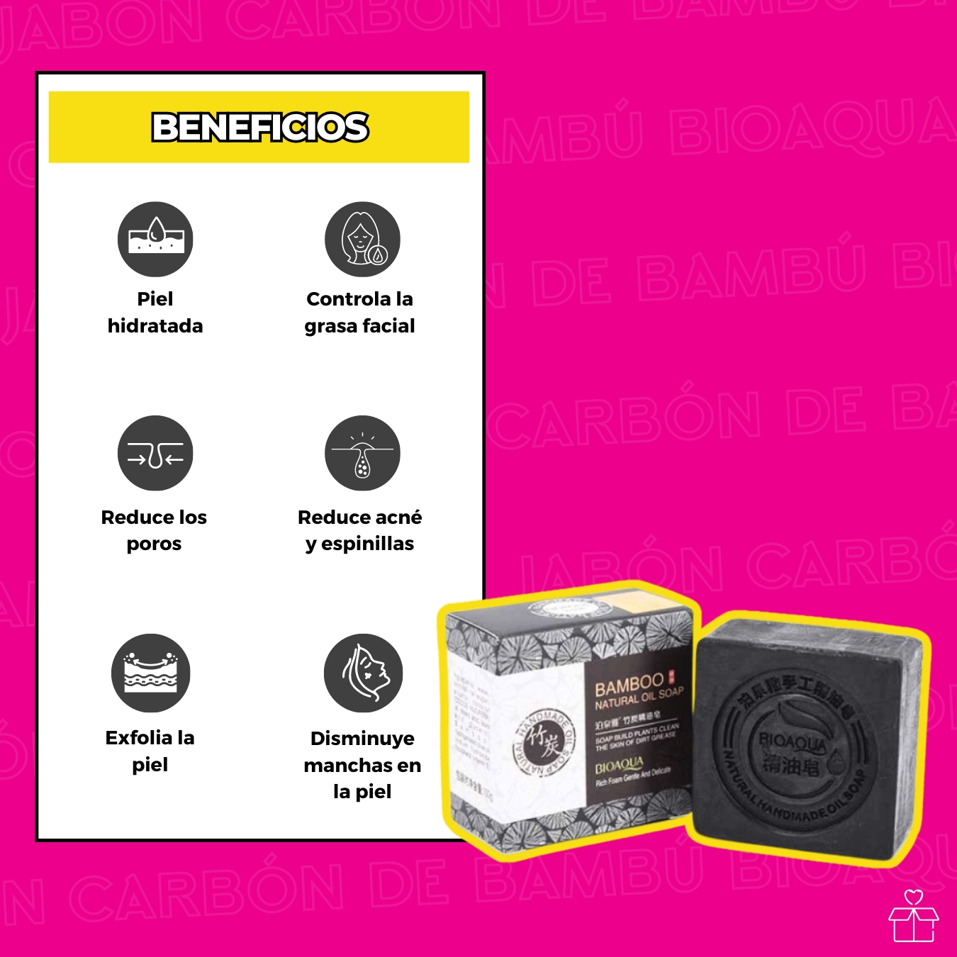 Jabón Carbon Bambo Exfoliante.