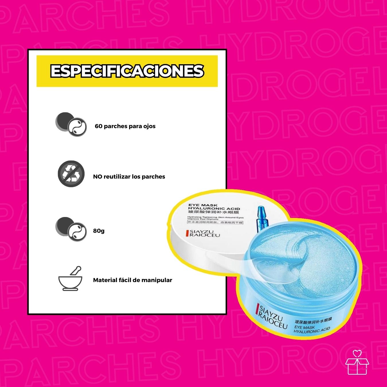 Parches Hydrogel Contorno Ojos Acido Hialuronico.