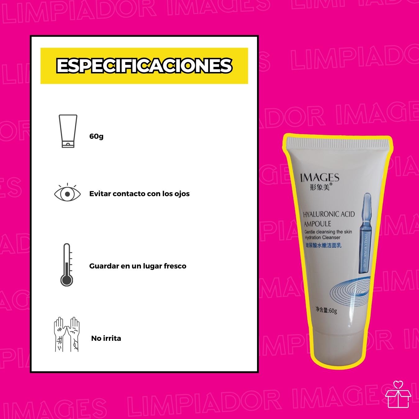 Limpiador Facial Images con Acido Hialuronico.