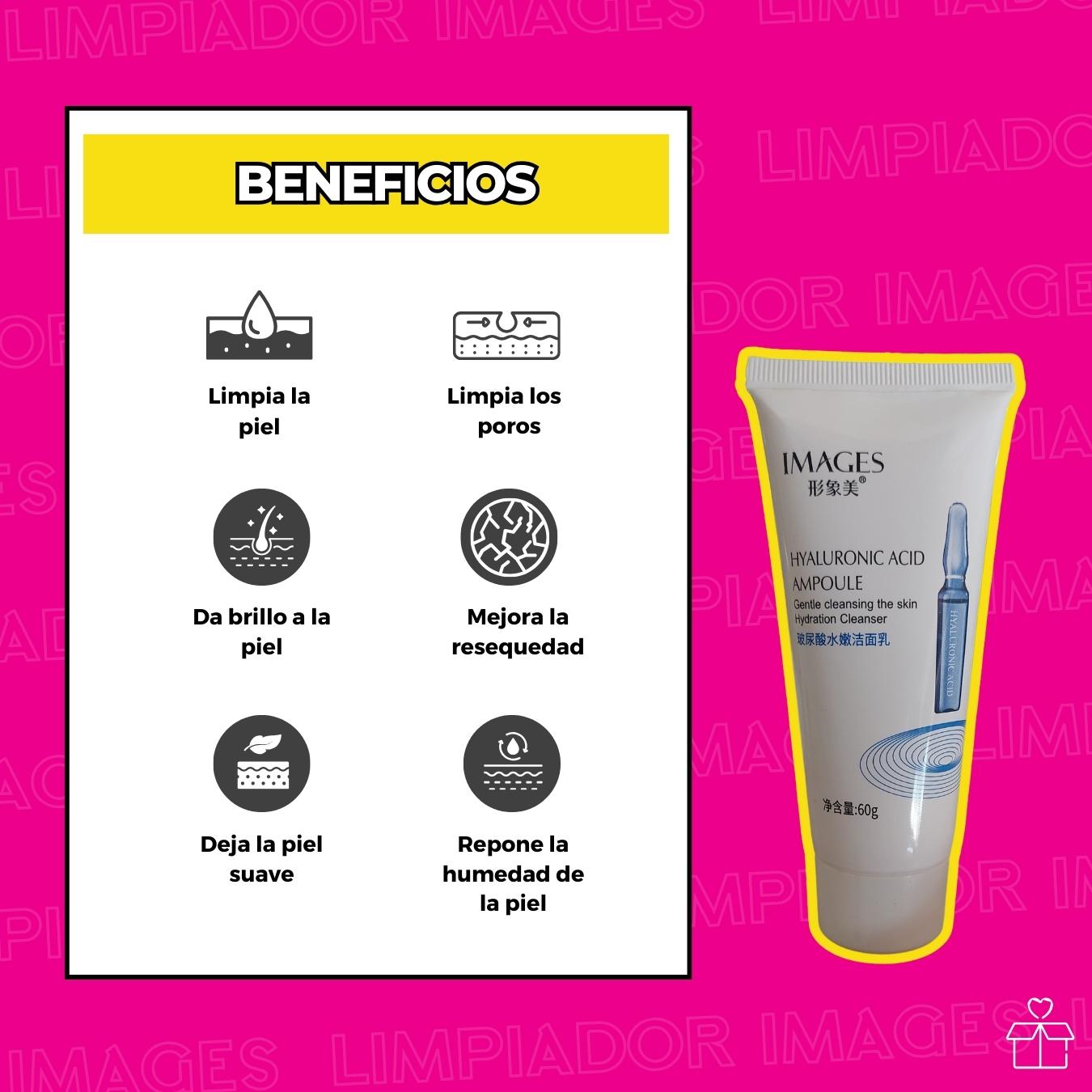 Limpiador Facial Images con Acido Hialuronico.