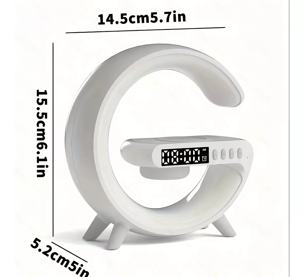 Lámpara de Mesa con Cargador Inalámbrico y Bocina Bluetooth (Negro)