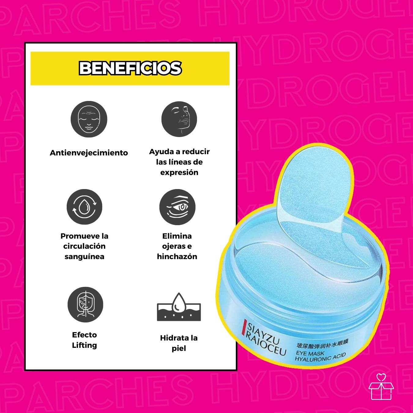 Parches Hydrogel Contorno Ojos Acido Hialuronico.