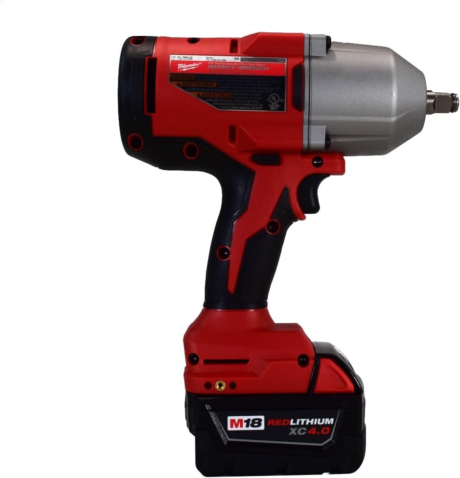 Llave De Impacto Milwaukee 1/2 Batería + Dados + Cargador 800 ft-lbs Par Alto