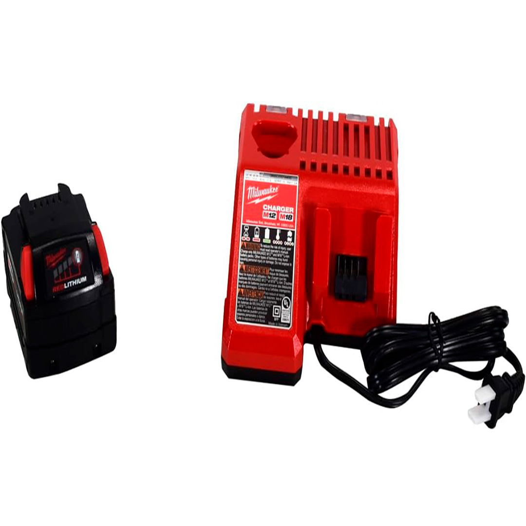 Llave De Impacto Milwaukee 1/2 Batería + Dados + Cargador 800 ft-lbs Par Alto