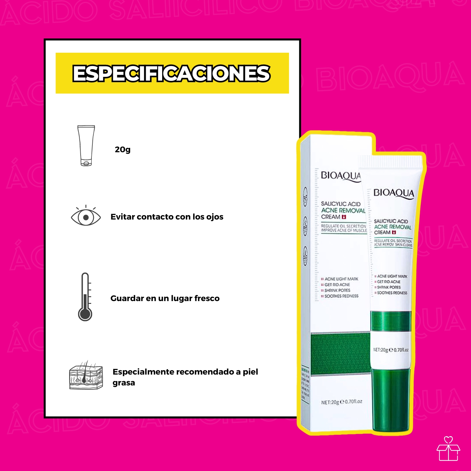 Crema con Ácido Salicílico Para Ácne.