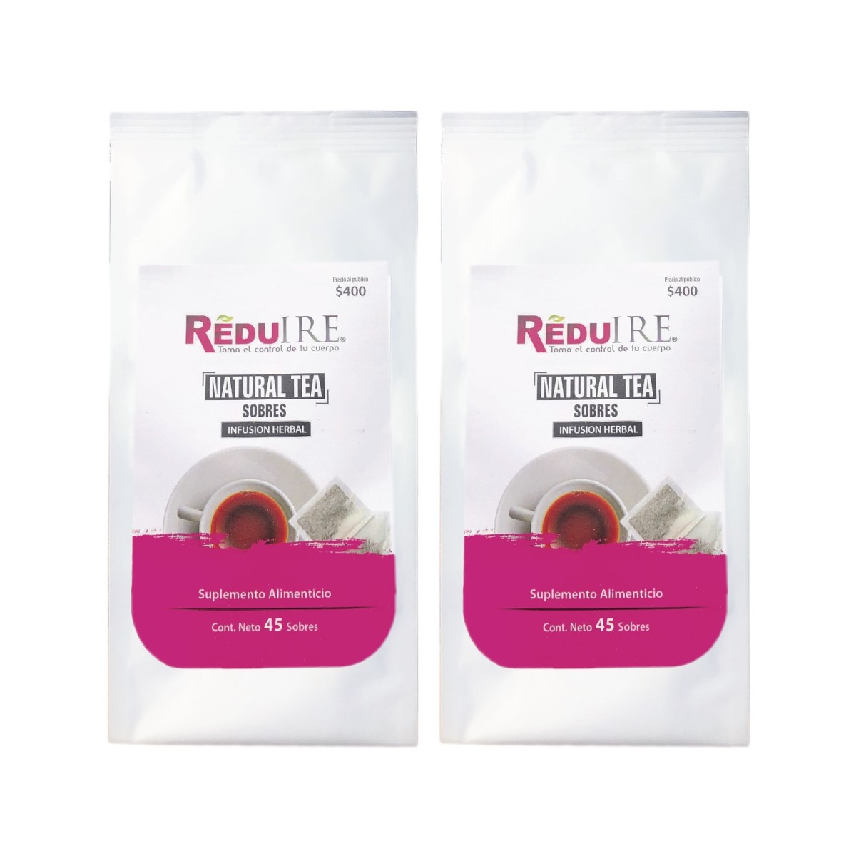Té 100% Natural Baja Talla Y Peso (Sobres) Reduire